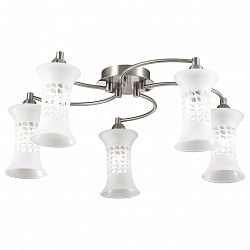 Потолочная люстра Odeon Light Потолочная люстра Odeon Light5 или 6 ламп<br>Артикул - OD_2516_5C,Бренд - Odeon Light (Италия),Коллекция - Rukba,Гарантия, месяцы - 24,Время изготовления, дней - 1,Высота, мм - 180,Диаметр, мм - 720,Тип лампы - галогеновая,Общее кол-во ламп - 5,Напряжение питания лампы, В - 220,Максимальная мощность лампы, Вт - 40,Лампы в комплекте - галогеновые G9,Цвет плафонов и подвесок - белый,Тип поверхности плафонов - глянцевый,Материал плафонов и подвесок - стекло,Цвет арматуры - никель,Тип поверхности арматуры - глянцевый,Материал арматуры - металл,Возможность подлючения диммера - можно,Форма и тип колбы - пальчиковая,Тип цоколя лампы - G9,Класс электробезопасности - I,Общая мощность, Вт - 200,Степень пылевлагозащиты, IP - 20,Диапазон рабочих температур - комнатная температура<br>