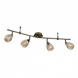 Спот Odeon Light Спот Odeon LightС 4 лампами<br>Артикул - OD_2166_4W,Бренд - Odeon Light (Италия),Коллекция - Glosse,Гарантия, месяцы - 24,Тип лампы - галогеновая,Общее кол-во ламп - 4,Напряжение питания лампы, В - 220,Максимальная мощность лампы, Вт - 40,Лампы в комплекте - галогеновые G9,Цвет плафонов и подвесок - неокрашенный,Тип поверхности плафонов - глянцевый, рельефный,Материал плафонов и подвесок - стекло,Цвет арматуры - бронза,Тип поверхности арматуры - глянцевый,Материал арматуры - металл,Возможность подлючения диммера - можно,Форма и тип колбы - пальчиковая,Тип цоколя лампы - G9,Класс электробезопасности - I,Общая мощность, Вт - 160,Степень пылевлагозащиты, IP - 20,Диапазон рабочих температур - комнатная температура,Дополнительные параметры - поворотный светильник, плафон выполнен в технике мозаика<br>