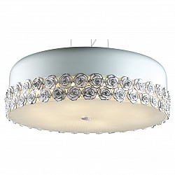 Подвесной светильник Odeon Light Подвесной светильник Odeon LightС 1 плафоном<br>Артикул - OD_2756_9,Бренд - Odeon Light (Италия),Коллекция - Rosera,Гарантия, месяцы - 24,Высота, мм - 1430,Диаметр, мм - 586,Тип лампы - галогеновая,Общее кол-во ламп - 9,Напряжение питания лампы, В - 220,Максимальная мощность лампы, Вт - 42,Лампы в комплекте - галогеновые G9,Цвет плафонов и подвесок - белый,Тип поверхности плафонов - матовый,Материал плафонов и подвесок - керамика, стекло,Цвет арматуры - белый,Тип поверхности арматуры - глянцевый,Материал арматуры - металл,Возможность подлючения диммера - можно,Форма и тип колбы - пальчиковая,Тип цоколя лампы - G9,Класс электробезопасности - I,Общая мощность, Вт - 378,Степень пылевлагозащиты, IP - 20,Диапазон рабочих температур - комнатная температура<br>